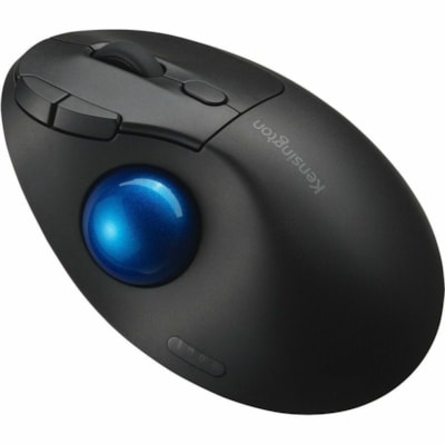 Kensington Pro Fit Ergo TB450 Trackball - Optical - Wireless - Bluetooth - 2.40 GHz - Black - USB 2.0 Type A - 1600 dpi - Trackball, Scroll Wheel - 5 Programmable Button(s) - 1 / Each  TRACKBALL BLK 