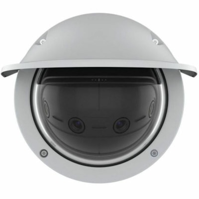 AXIS Panoramic P3827-PVE 7 Megapixel Network Camera - Color - Dome - White  - H.264, H.265, Motion JPEG, H.264B, H.264H, H.265M, H.264B (MPEG-4 Part 10/AVC), H.264M (MPEG-4 Part 10/AVC), H.264H (MPEG-4 Part 10/AVC), Zipstream - 3712 x 1856 - 3.3 mm (0.13") Fixed Lens - 30 fps - RGB CMOS - Gigabit Et  PERP 