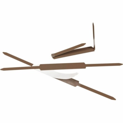 ACCO Paper Fastener - 2.75" (69.85 mm) Length - 2" (50.80 mm) Size Capacity - for Sheet - Self-adhesive, Rust Proof - 100 / Box BASES W/ ATTACHED PRONGS 2-3/4 CENTRES 100/BX