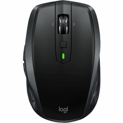 Logitech MX Anywhere 2S Mouse - Darkfield - Wireless - 33 ft (10058.40 mm) - Bluetooth/Radio Frequency - Rechargeable - Graphite - USB - 4000 dpi - Tilt Wheel - 7 Button(s)  