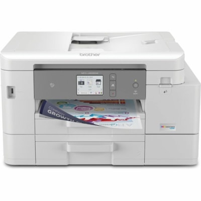 Brother MFC-J4535DWXL Wired & Wireless INKvestment Tank Inkjet Multifunction Printer - Color - Copier/Fax/Printer/Scanner - 20 ppm Mono/19 ppm Color Print - 4800 x 1200 dpi Print - Automatic Duplex Print - Up to 30000 Pages Monthly - Color Flatbed Scanner - 2400 dpi Optical Scan - Color Fax - Fast E  PRNT 