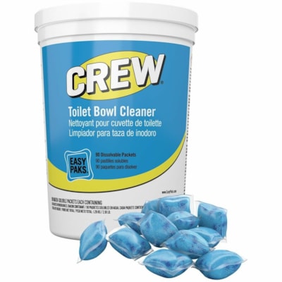 Diversey Crew Easy Paks Toilet Bowl Cleaner - For Multipurpose - Ready-To-Use/Concentrate - Powder - 0.50 oz (14.2 g) - Lavender, Fresh Floral Scent Width - Caustic-free, Easy to Use, Odor Resistant, Antibacterial, Antimicrobial - Blue - 90 / Packet - 2 / Pack  