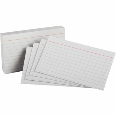 Oxford Index Card - Recycled - Printable, Ruled, Unruled - 100 / Pack MEDIUM WEIGHT 