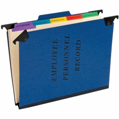 Pendaflex 1/3 Tab Cut Letter Recycled Hanging Folder with Fastener - 2" Expansion - Bonded Fastener - 1" Fastener Capacity - Top Tab Position - Pressboard, Pressguard - Blue - 25% Recycled - 1 PERSONNEL 