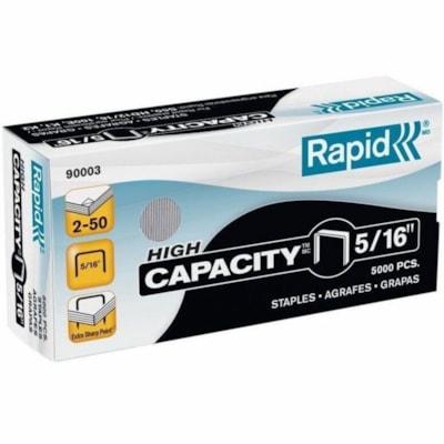 Rapid High Capacity 5/16" Staples - Heavy Duty - 5/16" (7.87 mm) Leg - Holds 50 Sheet(s) - for Paper - Heavy Duty - 5000 / Box FOR APSCO 2002-1 02041 & A1 50 SHEET CAPACITY 5000/BX