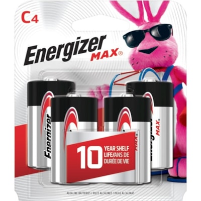 Energizer C Cell Alkaline Battery - For Multipurpose - C - 8350 mAh - 1.5 V DC - 4 / Pack LONG-LIFE "C" ALKALINE 