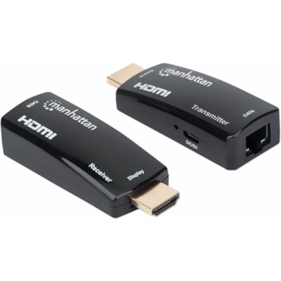 Kit expandeur vidéo Manhattan - ABS, Plastique - Noir ver Ethernet Extender Kit Exte nds an HDMI Signal u