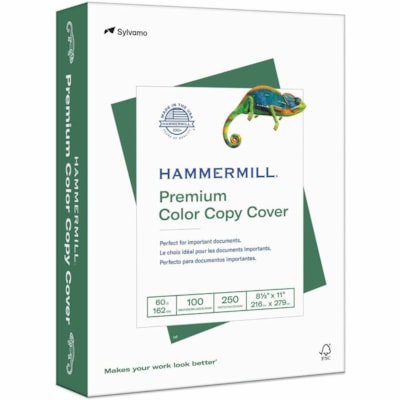 Hammermill - Papier de copie couleur Premium 133200 - 100 Luminosité - 98% Opacité - 12 po (304,80 mm) x 18 po (457,20 mm) - 80 lb (36287,39 g) Poids de Base - 216 g/m² Grammage - Ultra lisse, Brillant - Sans bourrage, Heavyweight - Blanc photo - 1000 Feuilles - 4 / emballage 80 # 100B COV PHOTOWH FSC 18 X 12
