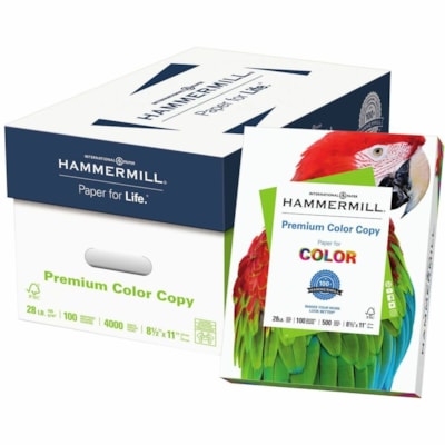 Hammermill - Papier de copie couleur 102467 - 100 Luminosité - format lettre - 8 1/2 po (215,90 mm) x 11 po (279,40 mm) - 28 lb (12700,59 g) Poids de Base - Ultra lisse, Ultra-lisse - Sans acide, Imprimable, Sans bourrage - Blanc - 4000 Feuilles - 500 Feuilles per rame - 500 / emballage 28LB LETTER PHOTOWHITE FSC CERTIFIED ACID FREE