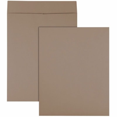 Grand & Toy Heavy Mailing Envelopes, Kraft, 12" x 16" , 100/CT - Mailing/Shipping - 12" (304.80 mm) Width x 16" (406.40 mm) Length - Gummed Flap - Brown Kraft - Kraft Paper - 100 / Carton OPEN END PK/100 40%PCW 