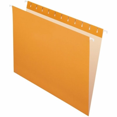 Grand & Toy Letter Recycled Hanging Folder - 8 1/2" (215.90 mm) x 11" (279.40 mm) - Orange - 10% Recycled - 25 / Unit 10% PCW. SFI CERITIFIED 