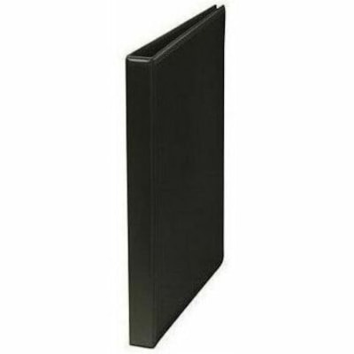 Grand & Toy Presentation Binder - Letter - 8 1/2" (215.90 mm) x 11" (279.40 mm) Sheet Size - 125 Sheet Capacity - 0.50" (12.70 mm) Ring(s) - Fastener(s): Round Ring - Pocket(s): 4, Internal - Polypropylene, Plastic - Black - Recycled - PVC-free, Anti-glare, Locking Ring, Clear Front, Cover, Easy Ope  