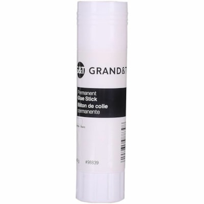 Grand & Toy Permanent Glue Stick, Jumbo Size (40 g), White - 1.41 oz (40 g) - White - 1 / Each REPLACEMENT OM00796 