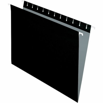 Grand & Toy Letter Recycled Hanging Folder - 8 1/2" (215.90 mm) x 11" (279.40 mm) - Black - 10% Recycled - 25 / Unit 100% RECYC. 10% PCW SPECIALLY COATED RUNNERS HVYWEIGHT STOCK