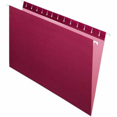 Grand & Toy Legal Recycled Hanging Folder - 8 1/2" (215.90 mm) x 14" (355.60 mm) - Burgundy - 10% Recycled - 25 / Unit 100% RECYC. 10% PCW SPECIALLY COATED RUNNERS HVYWEIGHT STOCK
