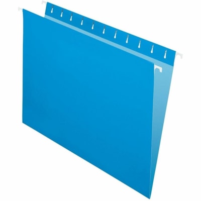 Grand & Toy Letter Recycled Hanging Folder - 8 1/2" (215.90 mm) x 11" (279.40 mm) - Blue - 10% Recycled - 25 / Unit 100% RECYC. 10% PCW SPECIALLY COATED RUNNERS HVYWEIGHT STOCK