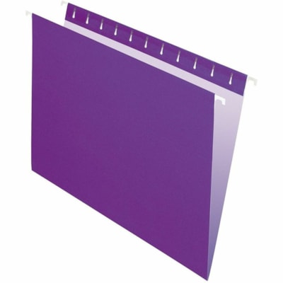 Grand & Toy Letter Recycled Hanging Folder - 8 1/2" (215.90 mm) x 11" (279.40 mm) - Violet - 10% Recycled - 25 / Unit 100% RECYC. 10% PCW SPECIALLY COATED RUNNERS HVYWEIGHT STOCK