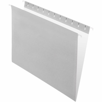 Grand & Toy Letter Recycled Hanging Folder - 8 1/2" (215.90 mm) x 11" (279.40 mm) - Gray - 10% Recycled - 25 / Unit 100% RECYC. 10% PCW SPECIALLY COATED RUNNERS HVYWEIGHT STOCK