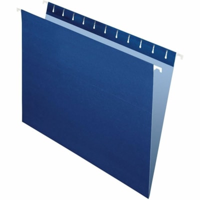 Grand & Toy Letter Recycled Hanging Folder - 8 1/2" (215.90 mm) x 11" (279.40 mm) - Navy - 10% Recycled - 25 / Unit 100% RECYC. 10% PCW SPECIALLY COATED RUNNERS HVYWEIGHT STOCK