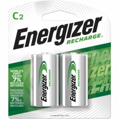 Energizer Recharge Universal Rechargeable C Batteries - For General Purpose - Battery Rechargeable - C - 2500 mAh - 1.2 V DC - 2 / Pack FED GOV'T 