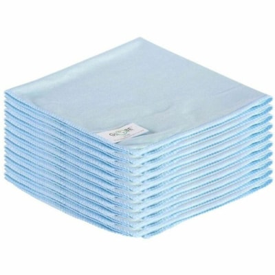 Globe Glass/Mirror Microfiber Cloth - 16 Inch X 16 Inch / Blue / 20 Packs of 10 - For Glass, Mirror, Surface, Window, Lens - Cloth - 16" (406.40 mm) Length x 16" (406.40 mm) Width - Streak-free, Launderable, Soft, Non-abrasive, Non-scratching - Blue - 10 / Pack WITHSTANDS HUNDREDS OF WASHES GREEN CLEANING