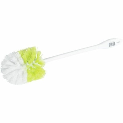 Globe 17 Inch Radial Toilet Brush - 3.50" (88.90 mm) Overall Length - 1 Each - White, Green RESISTS STAINS ODORS &BACTERIA 