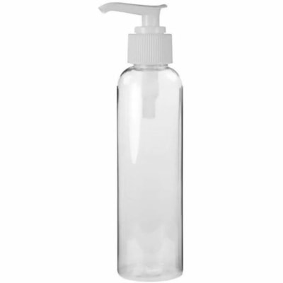 Globe - Bouteille et pompe de désinfectant transparent de 500 ml - 500 mL - 7,50 po (190,50 mm) x 2,87 po (72,90 mm) x 2,87 po (72,90 mm) - Plastique - Résistants BOUTEILLE TRANSPARENTE POMPE BLANCHE