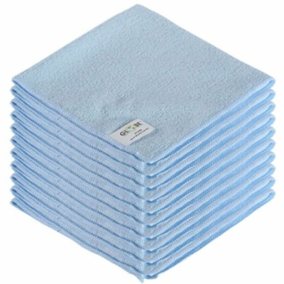 Globe Surface Cleaner - For Hospital, Nursing Home - Cloth - 14" (355.60 mm) Length x 14" (355.60 mm) Width - Disposable, Disinfectant, Launderable, Non-abrasive, Non-scratching, Soft - Blue - 10 / Pack WITHSTANDS HUNDREDS OF WASHES GREEN CLEANING -  240GSM