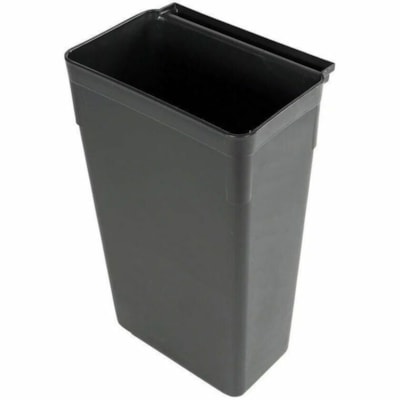 Globe Utility Cart Bins - Tall Refuse Bin / Black - 13" (330.20 mm) Length x 9" (228.60 mm) Width x 22.2" (563.88 mm) Height - Durable - Plastic - Black HANGS ON SIDE OF UTILITY CARTS 