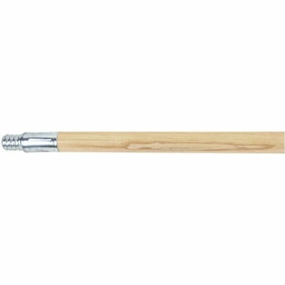 Globe Threaded Metal-Tip Lacquered Wood Handle - 15/16 the Dia. X 60"L / Khaki/ Silver - 60" (1524 mm) Length - Khaki - Lacquered Wood - 1 15/16"  METAL-TIP LACQ WOOD 