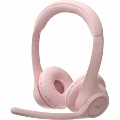 Logitech Zone 300 Headset - Stereo - Wireless - Bluetooth - 98.4 ft (30 m) - 50 Hz to 20 kHz - Over-the-head - Binaural - Supra-aural - Noise Cancelling Microphone - Rose  