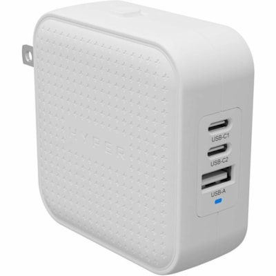 Hyper HyperJuice AC Adapter - 70 W - White AL CHARGER (2 USB-C/1 USB-A PO RTS) W/TRAVEL ADAPTE