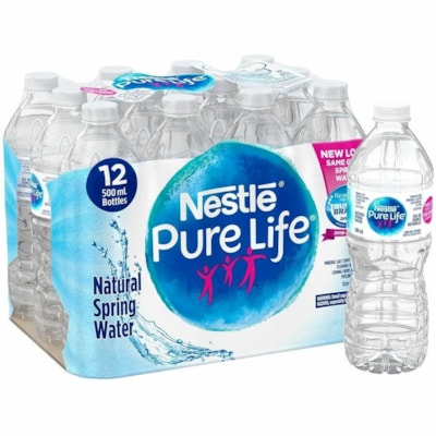 Pure Life - Eau minérale 12381736 - Prête à boire - 500 mL - 12 / Étui CAISSE DE 12 BOUTEILLES 