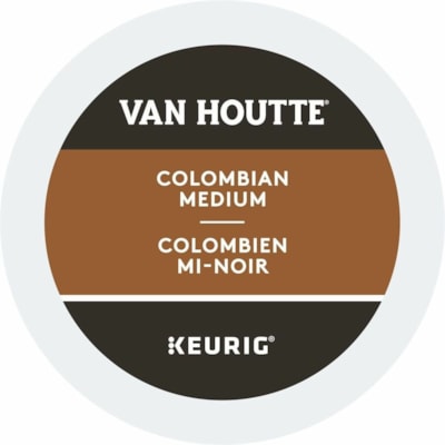 VAN HOUTTE K-Cup Colombian Medium Roast Coffee - Compatible with Keurig K-Cup Brewer - American, Regular - Medium - K-Cup - Colombian - 24 / Box  