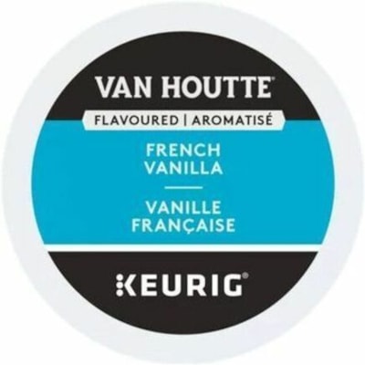 VAN HOUTTE K-Cup French Vanilla Light Roast Coffee - Compatible with Keurig K-Cup Brewer - American, Regular - Light - K-Cup - French Vanilla - Kosher - 24 / Box  