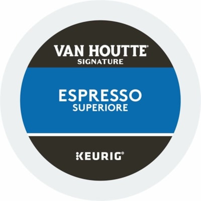 VAN HOUTTE K-Cup Espresso Superiore Dark Roast Signature Coffee - Compatible with Keurig K-Cup Brewer - American, Regular - Dark - K-Cup - Espresso - Kosher - 24 / Box 24/BX  KEURIG 