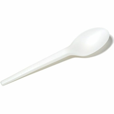 Eco Guardian - Cuillère EG-CPLA-BS6.5 - Cuillère - Bio-plastique à base de résidus de plantes, acide polylactique - Blanc - 50 / emballage NATURAL WHITE  COMPOSTABLE 