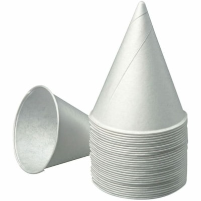 Conglom Cup - 4 fl oz (118.3 mL) - Cone - 200 / Pack - White - Paper  