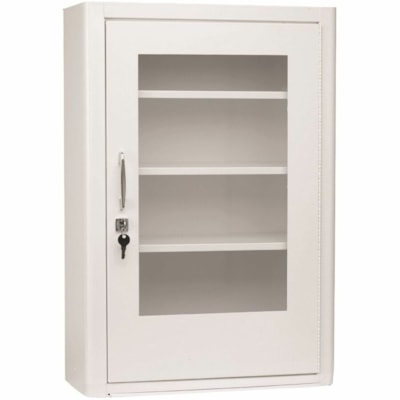 SAFECROSS ARMRE àPHMCIE ENMéTL 18"X27"X 8-1/8" PORTE VITRéE AVEC SERRURE