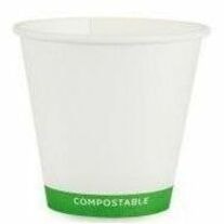 iECO 10 Oz Cup - 295.74 mL - White, Green - Polylactic Acid (PLA), Paper - 5/Carton - 100 / Pack 100/PK X 5PK/CS 