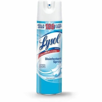 Lysol Disinfectant Spray - For Multipurpose - Spray - 1.17 lb (529 g) - 10.8 to 11.8 pH - Crisp Linen Scent - Odor Resistant - Clear CRISP LINEN 