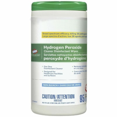 Clorox Healthcare Disinfectant Wipe - For Multipurpose - Wipe - Width95 / Canister - Bleach-free, Strong, Durable, Deodorize, Chemical-free, Odor-free, Fume-free, Fragrance-free, Non-corrosive, Easy to Use, Moisture Resistant, ...  