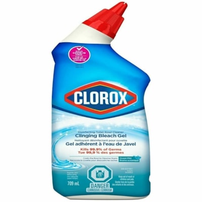 Clorox Toilet Bowl Cleaner - Clinging Bleach Gel - For Toilet Bowl, Toilet, Bathroom - Gel - 709 mL - Ocean Mist Scent - Deodorize TOILET BOWL CLEANER 