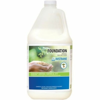 Dustbane - Foundation Bouche-pores - Pour Sol - Liquide - 4 L - 8,4 à 8,8 pH - Sans parfum, Durables, Sans APE, Sans odeur, Antidérapant, Résistant aux détergents, Exempt de solvant, Kasher, Sans phosphate, Faible odeur - Blanc - 4 chaque  