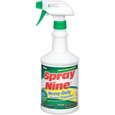 Spray Nine Heavy Duty Cleaner 32 OZ - 32 fl oz (1 quart) - 12 / Case - Heavy Duty, Bleach-free, Chemical-free TRIGGER  BIODEGRADABLE ALSO CONTROLS MOLD/MILDEW