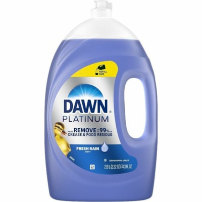 Dawn - Liquide vaisselle Platinum - Pour Residential, Commercial, Main, Kitchen, Évier, Plat - Prêt à l'emploi - Liquide - 2,20 L - Non irritant, Non corrosif, Sans eau de Javel, Sans phosphate, Sans butyle, Faible odeur, Sans résidus, Produit respectueux de l'environnement, Sans chlore 2 21 L 