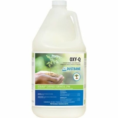 Dustbane Oxy-Q Hydrogen Peroxide Based Disinfectant - For Multipurpose - Liquid - 4 L - 4 to 5 pH - Non-toxic, Deodorize, Color-free, Low Odor, Unscented, Solvent-free, Phosphate-free - 4 Each CLEANER / DISINFECTANT L CASE OF 4