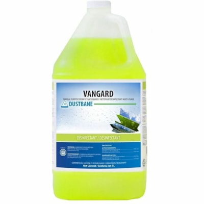 Dustbane General Purpose Disinfectant Cleaner - For Multipurpose - 5 L - 7.5 to 8 pH - Lemon Scent - Deodorize, Solvent-free, Phosphate-free, Non-abrasive, Disinfectant - Fluorescent Green DUSTBANE 