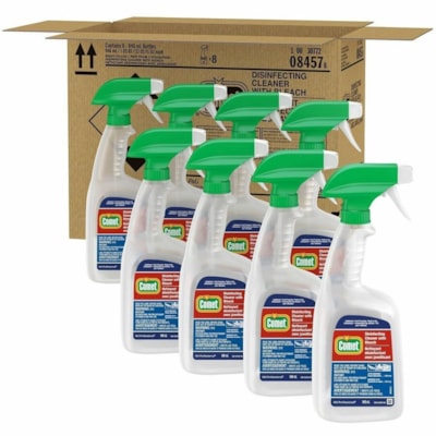 Comet Bathroom Cleaner - For Bathroom, Multipurpose - Ready-To-Use - Liquid - Citrus Scent - Heavy Duty, Non-abrasive, Deodorize, Antimicrobial, Odor Resistant, Antibacterial, Phosphate-free, Rinse-free, Alcohol-free, Residue-free, Eco-friendly Spray WITH BLEACH 