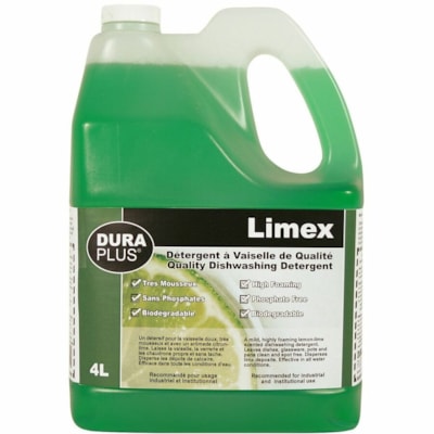 Dura Plus Limex Quality Dishwashing Detergent - For Dish, Glassware - Foam - 135.3 fl oz (4.2 quart) - Long Lasting, Phosphate-free, Non-irritating, Biodegradable - 4  